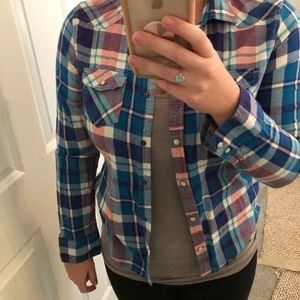 American Eagle  plaid button down flannel